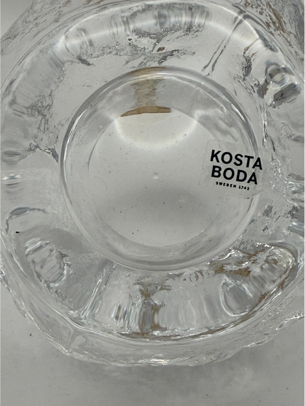 Kosta Boda Snowball Crystal Votive Candle Holder Ann Warff w/ Box Sweden - Picture 2 of 6